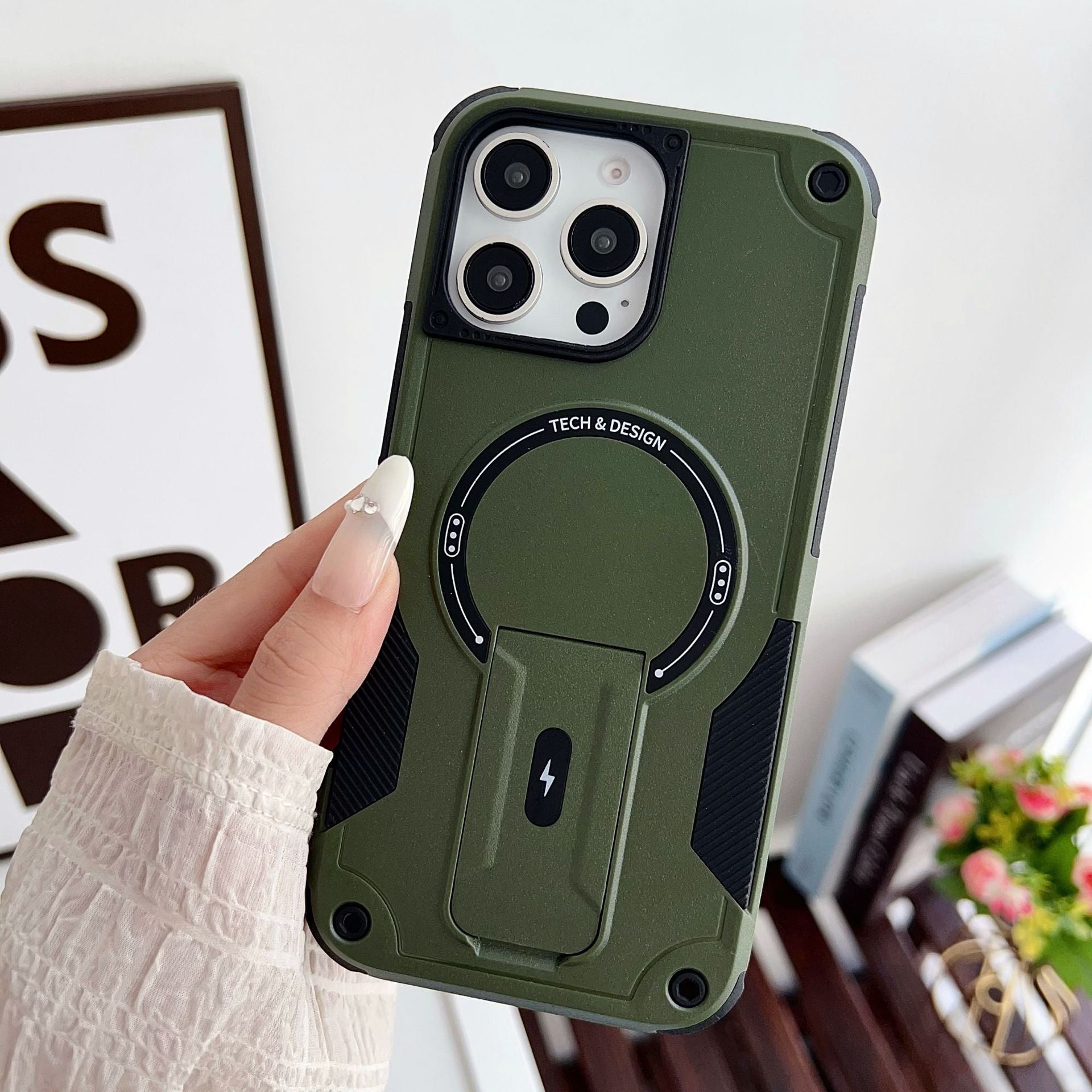 Magnetic Shockproof iPhone Case with Stylish Designs